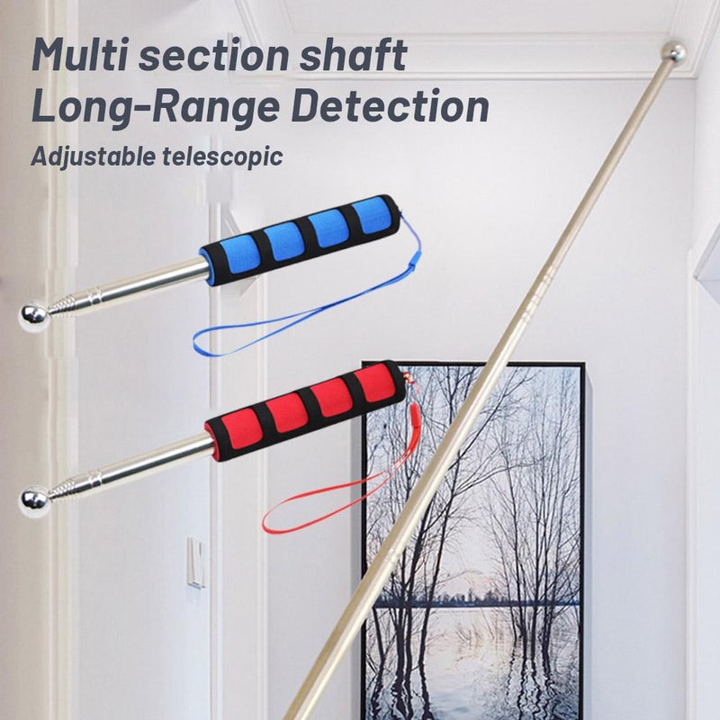38.58in Self Defence Stick Retractable,Hollowing Drum Hammer Sound Detection Folding Stick,Thickened Telescopic Rod Hollowing Detection Hamme,for House Decoration Inspection - Image 3